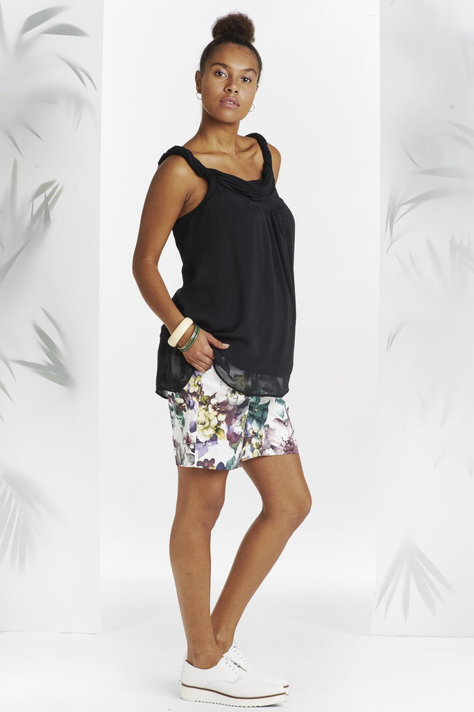 Bermuda Coupe Droite Fleuri-Short-Tale Me