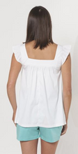 Blouse Ample Blanche-Haut manches courtes-Tale Me