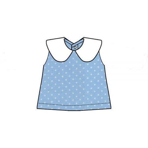 Blouse Lavande Bleue à Pois-Blouse-Tale Me