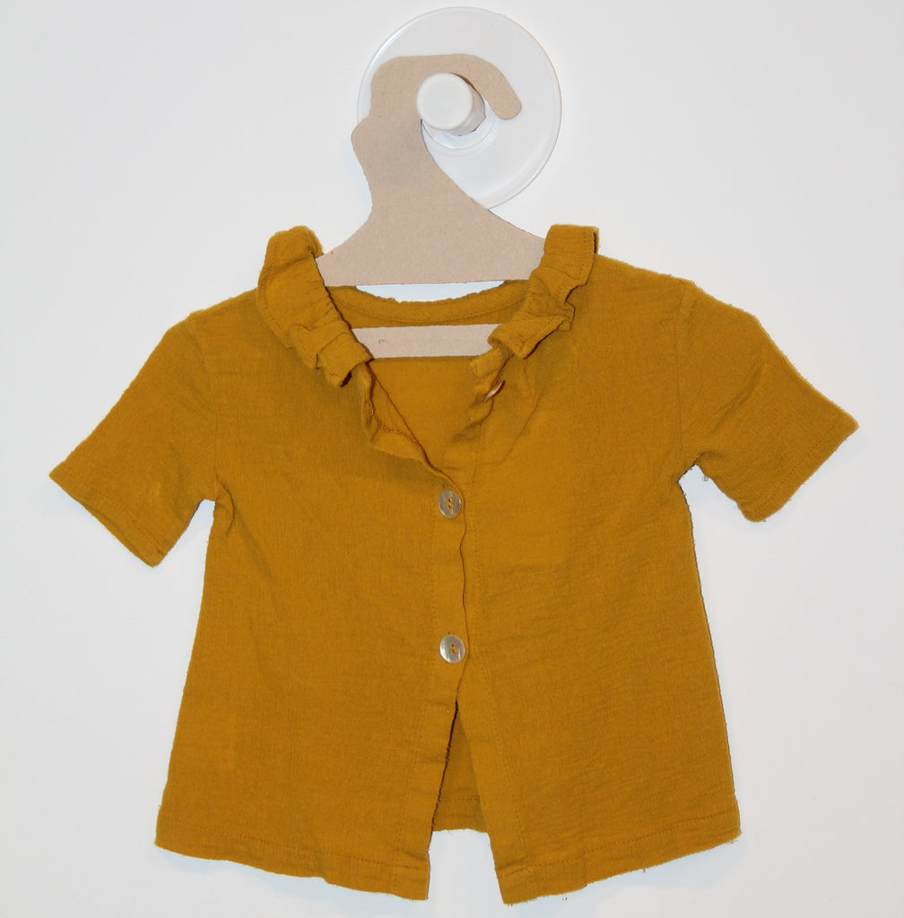 Blouse Manches Courtes Jaune Moutarde-Blouse-Tale Me