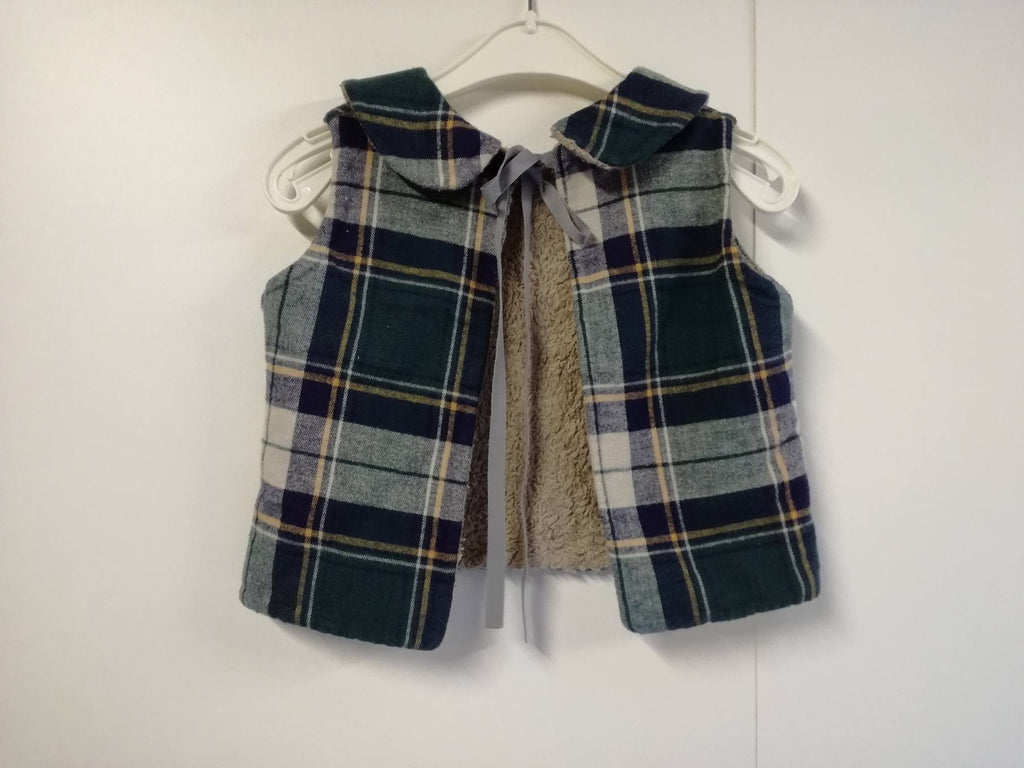 Gilet Charlie Tartan Col Claudine-Gilet-Tale Me