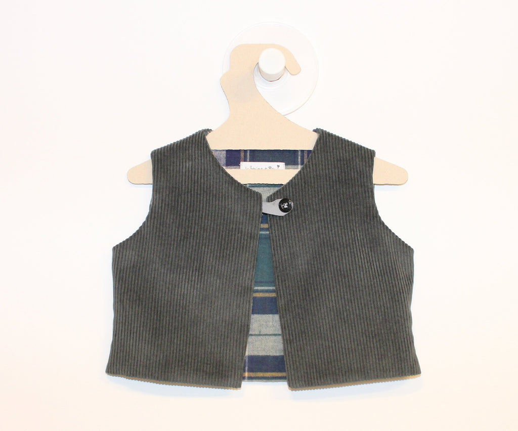 Gilet Charlie Velour Doublé Tartan-Gilet-Tale Me