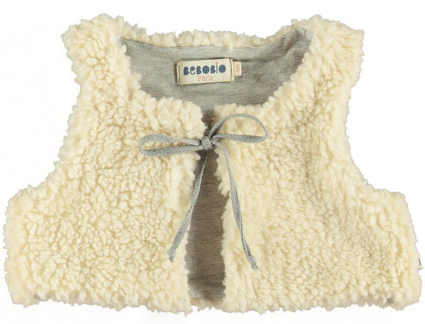 Gilet en Fourrure écru-Gilet-Tale Me