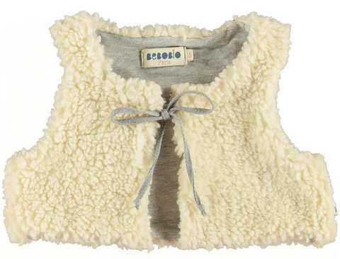 Gilet en Fourrure écru-Gilet-Tale Me