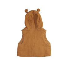 Gilet sans manche à capuche brun-Gilet-Tale Me