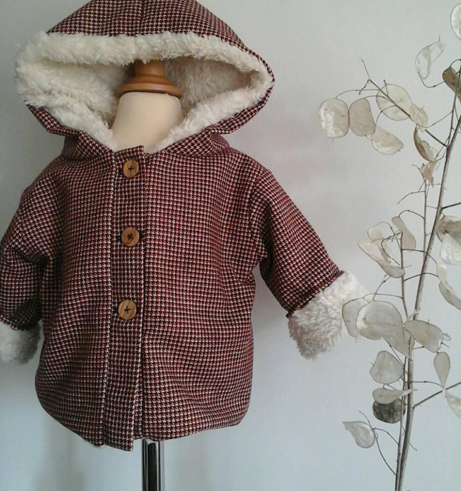 Manteau tout doux petits carreaux-Manteau-Tale Me