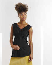 Molly Noir Avec Dentelle-Haut manches courtes-Tale Me