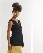 Molly Noir Avec Dentelle-Haut manches courtes-Tale Me