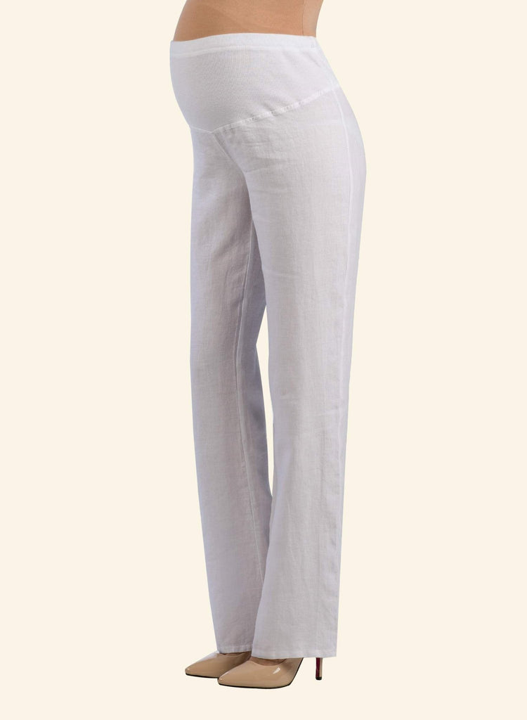 Pantalon en Lin Bleu Turquoise-Pantalon-Tale Me