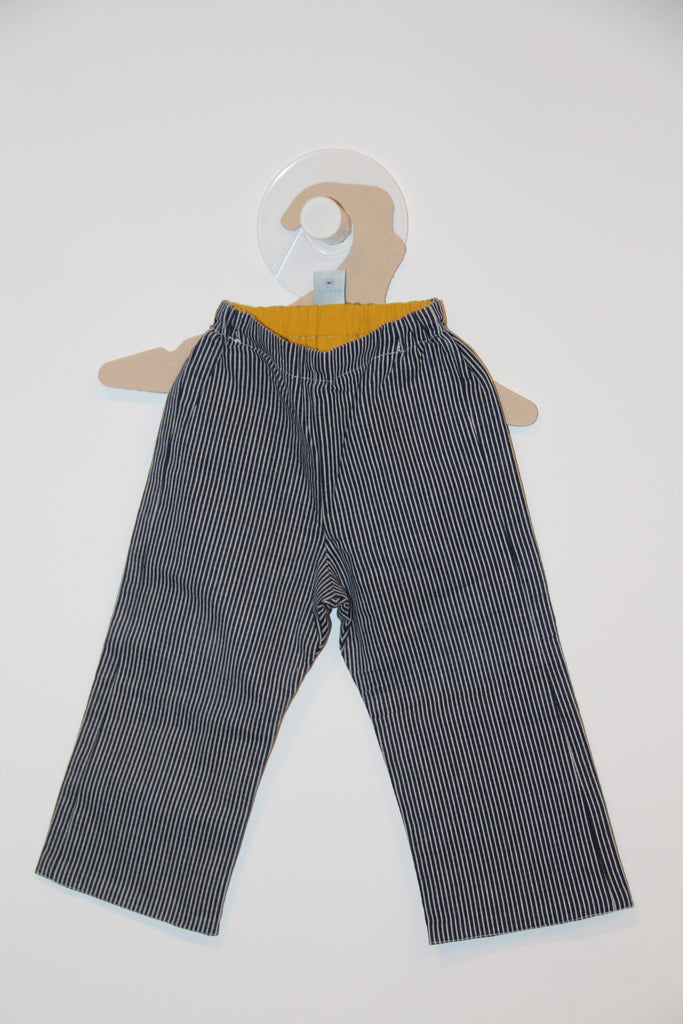 Pantalon Jaune ou Bleu à Rayures Réversible-Pantalon-Tale Me