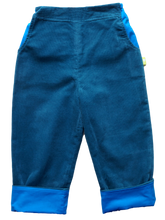 Pantalon Trapeze Bleu Velours-Pantalon-Tale Me