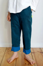 Pantalon Trapeze Bleu Velours-Pantalon-Tale Me