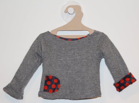 Pull gris à Pois Réversible-Pull-Tale Me