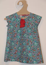 Robe Bleue à Fleurs Vertes-Robe-Tale Me