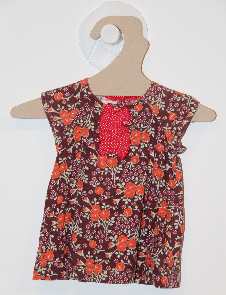 Robe Brune à Fleurs Orange-Robe-Tale Me