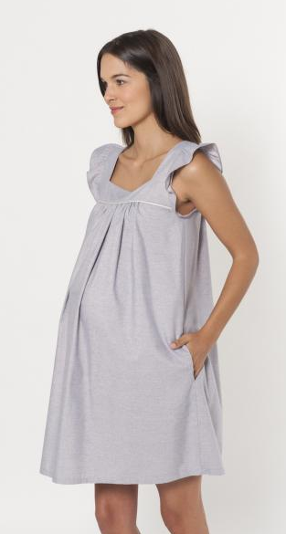 Robe Cotonnade Ample Bleu Or-Robe-Tale Me