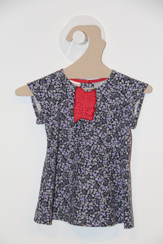 Robe Grise à fleurs Mauves-Robe-Tale Me