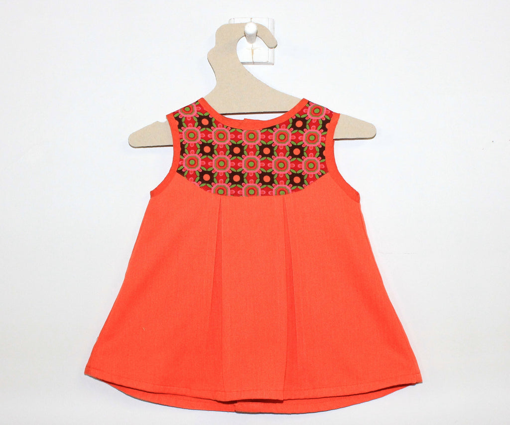 Robe orange à fleurs-Robe-Tale Me