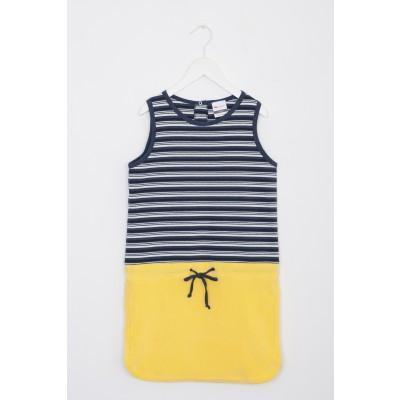 Robe Rayée Jaune/Bleu-Robe-Tale Me