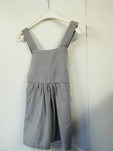Robe-tablier grise-blanche-Robe-Tale Me