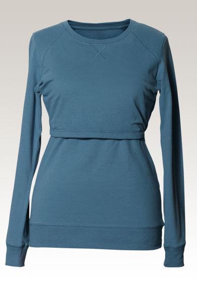 Sweat Allaitement Bleu lac-Haut manches longues-Tale Me