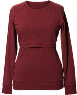 Sweat Allaitement Burgundy-Haut manches longues-Tale Me