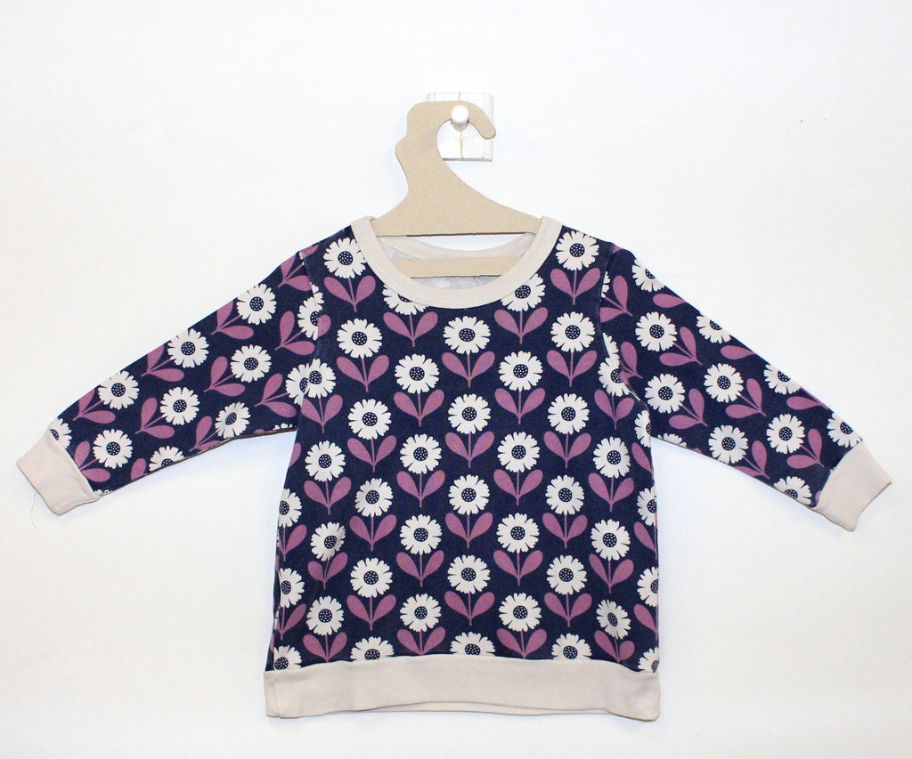 Sweat Daisies Navy & Lavender-Pull-Tale Me