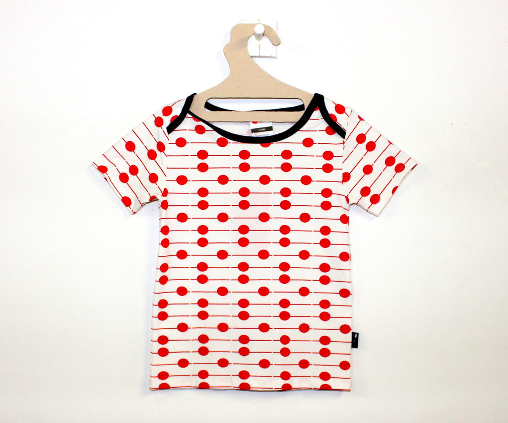 T-shirt à Pois Rouges-T-Shirt manches courtes-Tale Me