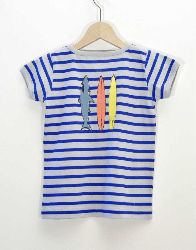 T-shirt à Rayures Marin-T-Shirt manches courtes-Tale Me