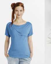 T-shirt Allaitement et Grossesse Bleu Royal-Haut manches courtes-Tale Me