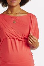 T-shirt Allaitement et Grossesse Corail-Haut manches courtes-Tale Me