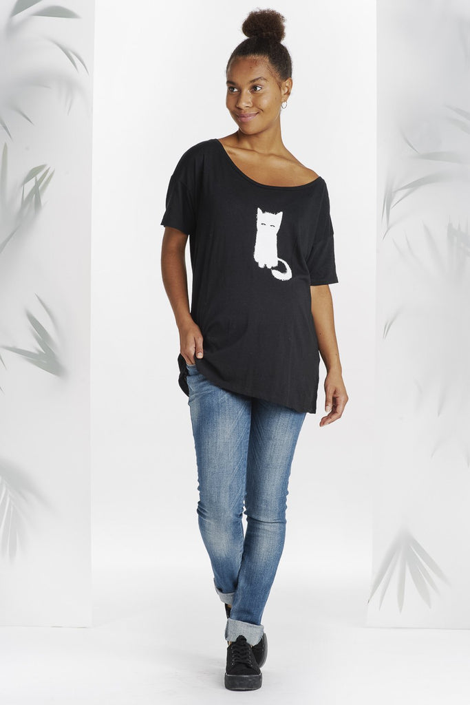 T-shirt chat-Haut manches courtes-Tale Me