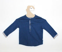 T-shirt Col Tunisien Bleu-T-shirt manches longues-Tale Me