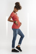 T-shirt de Grossesse et Allaitement Corail-Haut manches courtes-Tale Me