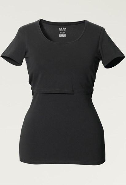 T-shirt de Grossesse et Allaitement Noir-Haut manches courtes-Tale Me