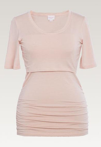 T-shirt Flatter Me Grossesse et Allaitement Pink Pearl-Haut manches courtes-Tale Me