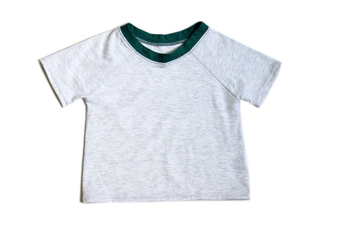 T-shirt Gris Uni-T-Shirt manches courtes-Tale Me