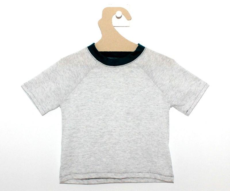 T-shirt Gris Uni-T-Shirt manches courtes-Tale Me