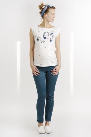 T-shirt Kyloe Blanc-Haut manches courtes-Tale Me
