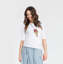 T-shirt Pedra Blanc-Haut manches courtes-Tale Me