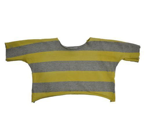 T-shirt Rayé Jaune/Gris-T-Shirt manches courtes-Tale Me