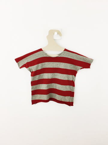 T-shirt Rayé Rouge/Gris-T-Shirt manches courtes-Tale Me