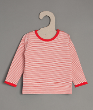 T-Shirt Rouge Rayé-T-shirt manches longues-Tale Me