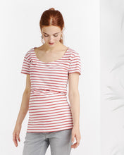 T-shirt Simone Rayé Rouge-Haut manches courtes-Tale Me