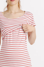 T-shirt Simone Rayé Rouge-Haut manches courtes-Tale Me