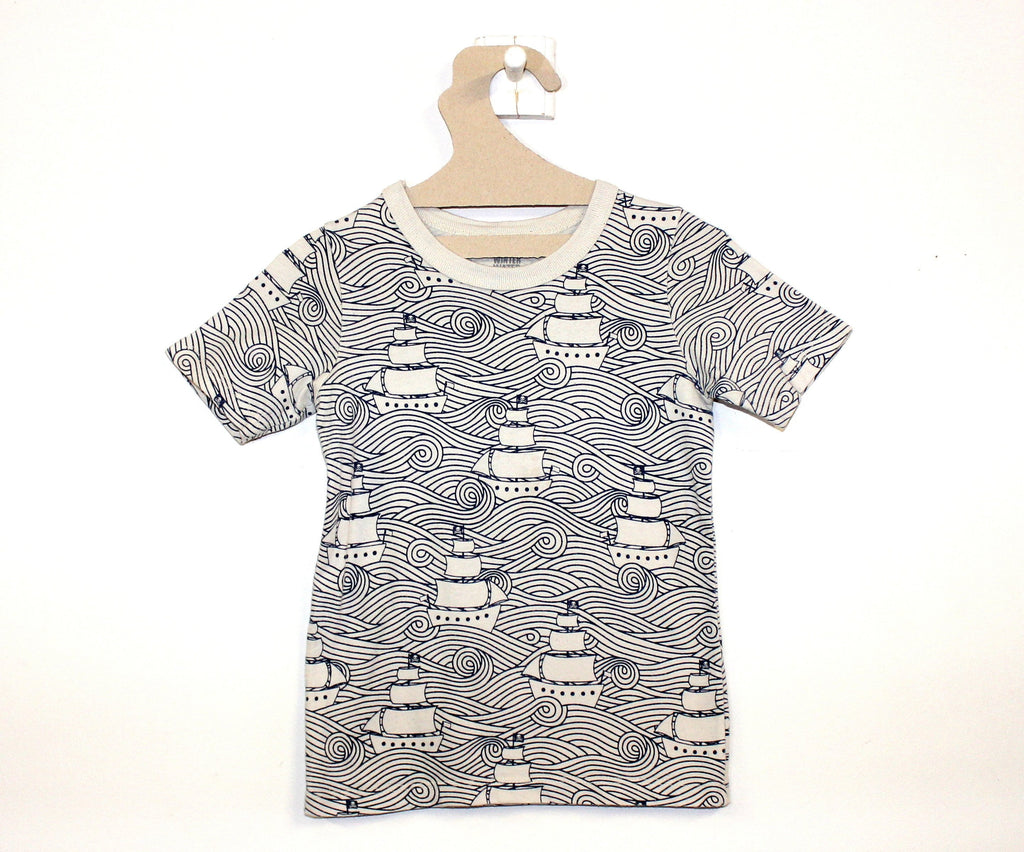T-shirt Vagues Bleu-T-Shirt manches courtes-Tale Me