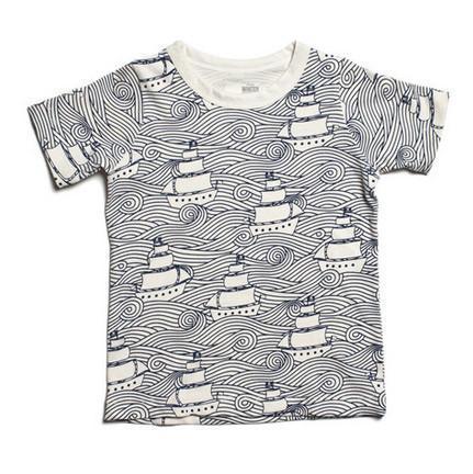 T-shirt Vagues Noir-T-Shirt manches courtes-Tale Me