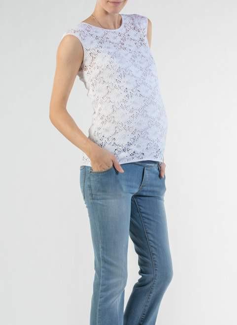 Top Blanc Pizzo-Haut manches courtes-Tale Me
