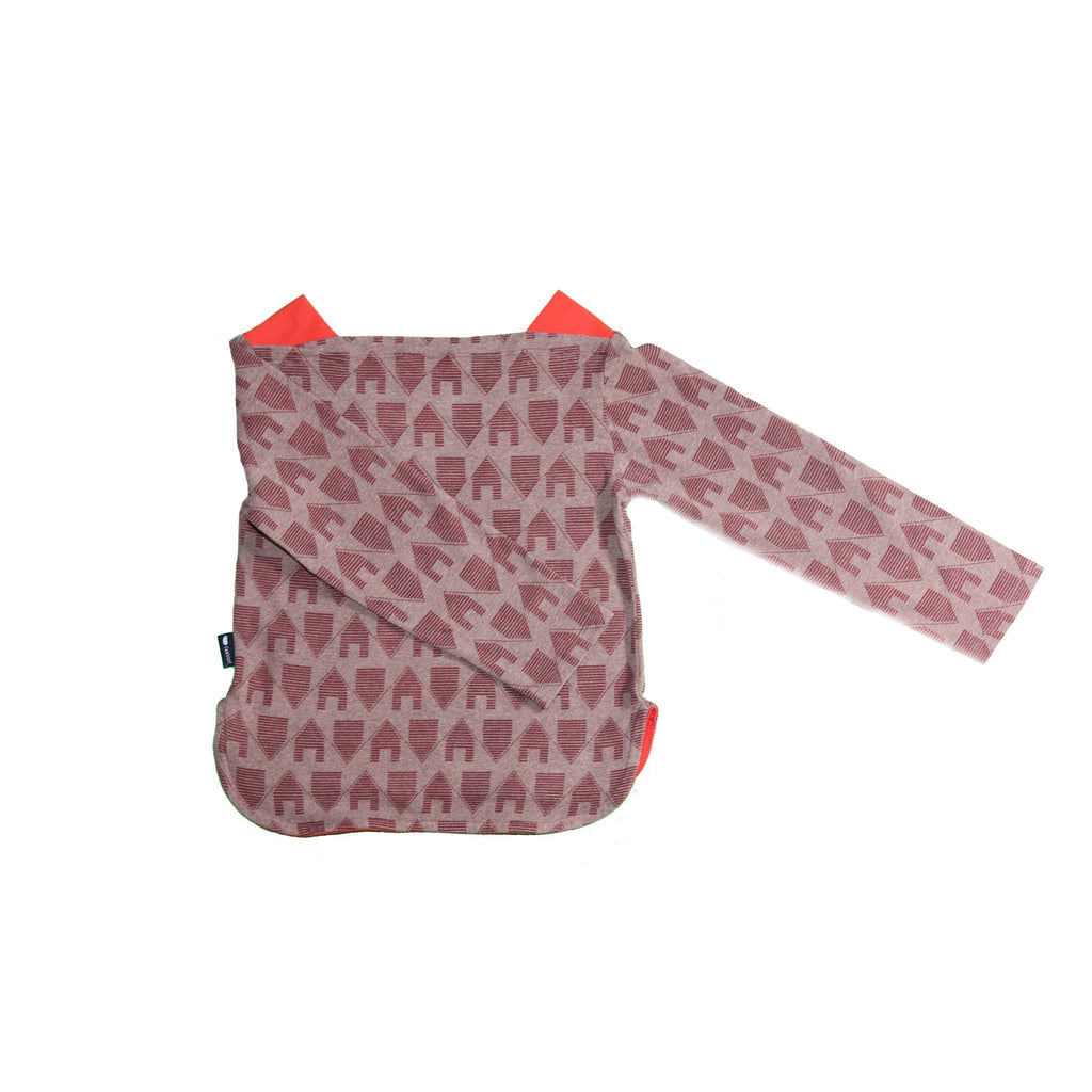 Top bordeaux petites maisons-Blouse-Tale Me