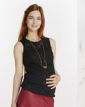 Top Noir Dentelle-Haut manches courtes-Tale Me